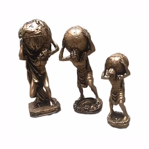 دکوری مدل مجسمه طرح اطلس مجموعه سه عددی