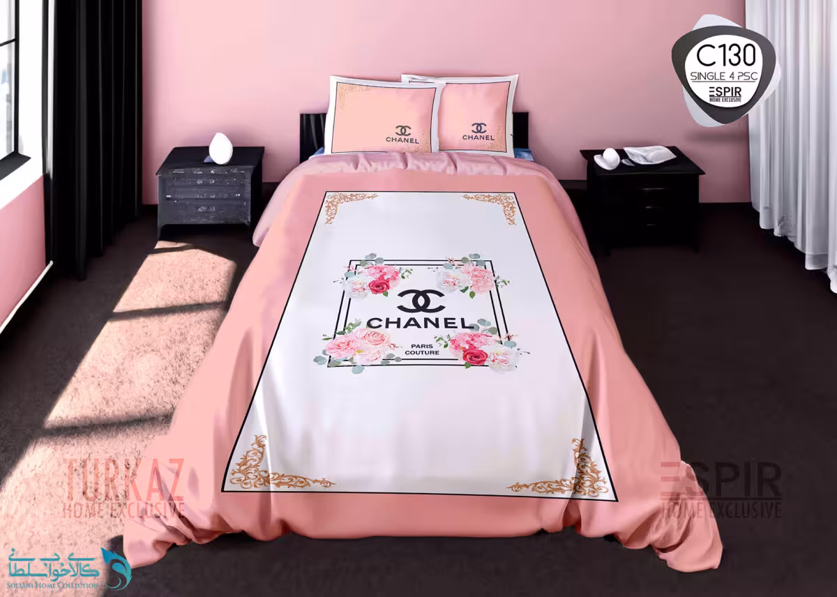 روتختی طرح CHANEL یک نفره برند Espir کد C130