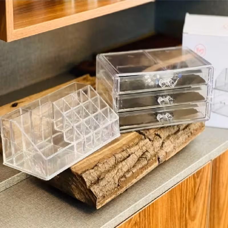 باکس و استند لوازم آرایش 3کشو | amazonchi