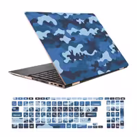 استیکر لپ تاپ طرح Military کد 03 مناسب برای لپ تاپ 15.6 اینچ به همراه بر چسب حروف فارسی کیبورد