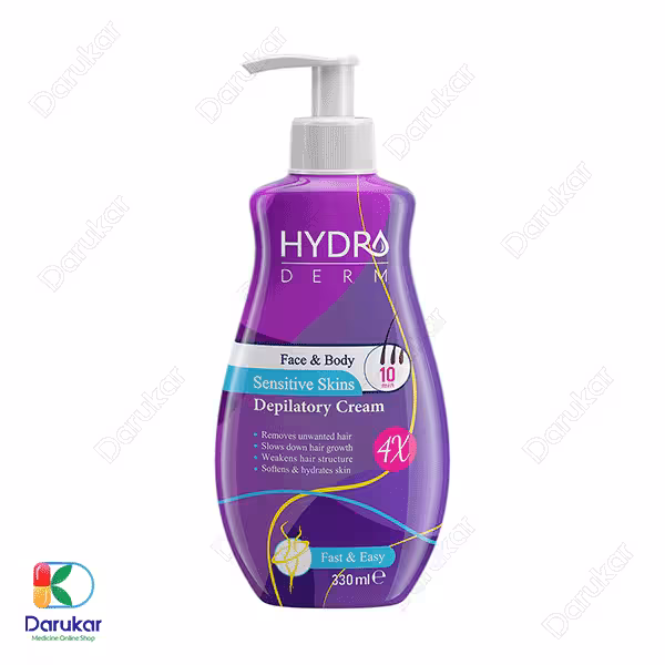 کرم موبر صورت و بدن پوست حساس بانوان هیدرودرم 330 میلی لیتر