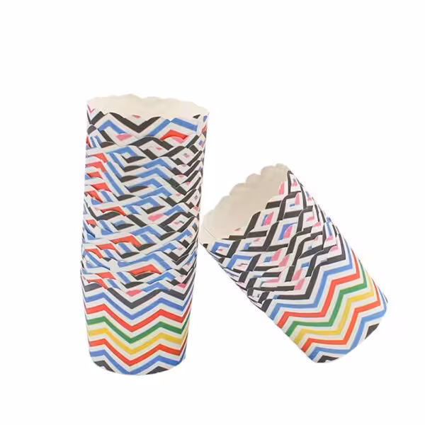 خرید کپسول مافین طرح زیگزاگ رنگی