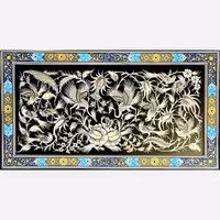 تابلو قلمزنی با قاب خاتم کاری تذهیب 50در90