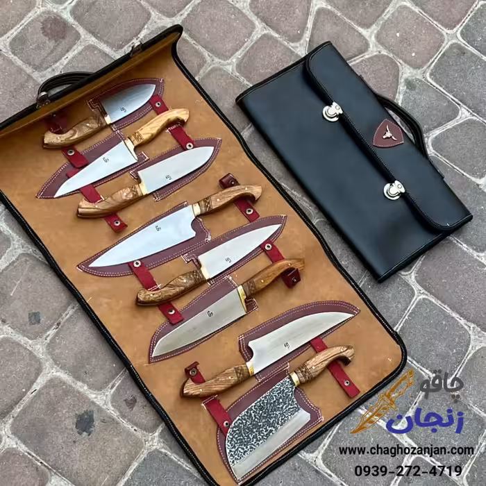 ست قصابی کامل وفا با کیف | 8 پارچه، هرچی که یک قصاب نیاز داره موجوده