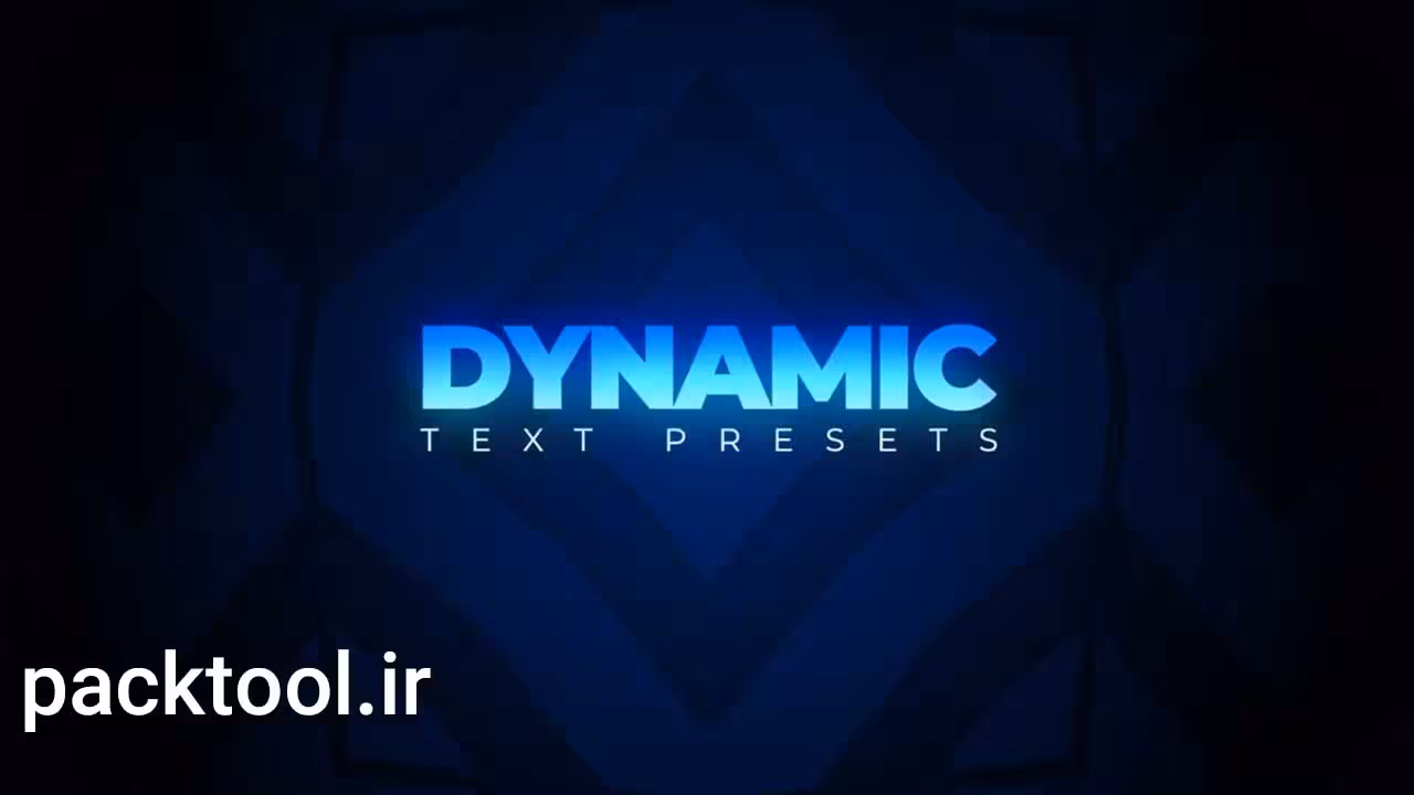دانلود پریست متن داینامیک افتر افکت Dynamic Text Presets - پک تول