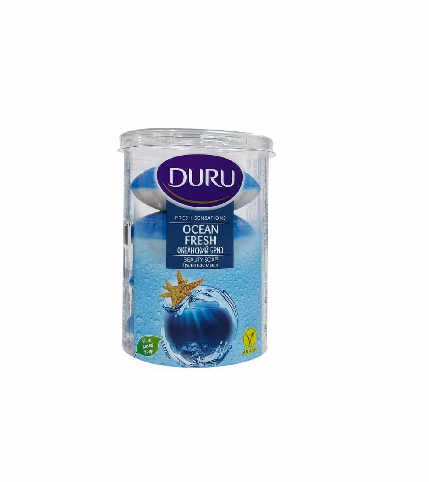 صابون لیوانی دورو DURU مدل OCEAN FRESH بسته 4 عددی وزن 400 گرم
