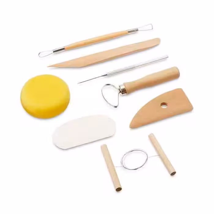 ابزار مجسمه سازی بسته بندی 8 عددی (pottery tool kit)