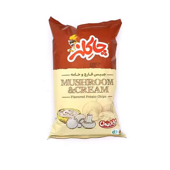 چیپس سیب زمینی قارچ و خامه چاکلز