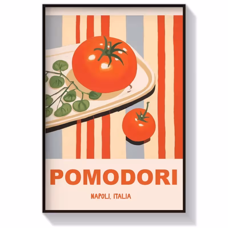 تابلو دکوری کافه طرح Pomodori