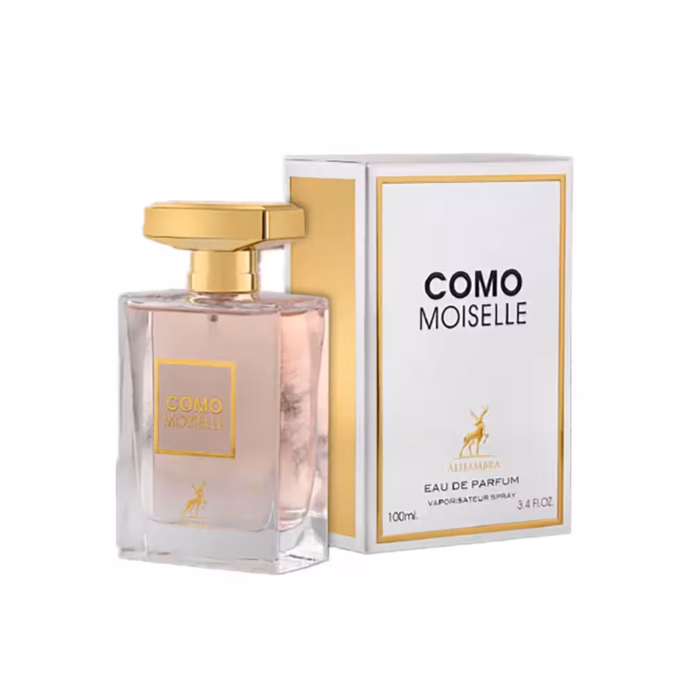 ادو پرفیوم زنانه کومو مویزل الحمبرا رایحه شنل کوکو مادمازل