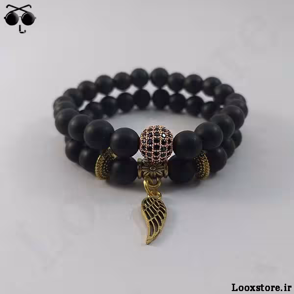 دستبند لوکس ست سواروسکی و آویز بال استیل