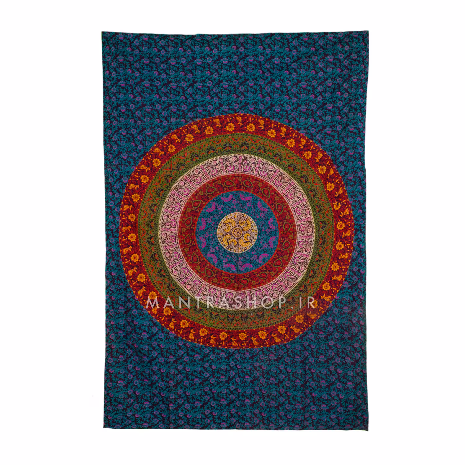 بکدراپ تپستری هندی طرح ماندالا (روتختی یک نفره) کد 368