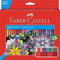 فابرکاستل مداد رنگی تخت طرح گل 60 رنگ 111260 FABER-CASTELL Classic Colour colour pencil cardboard wallet of 60