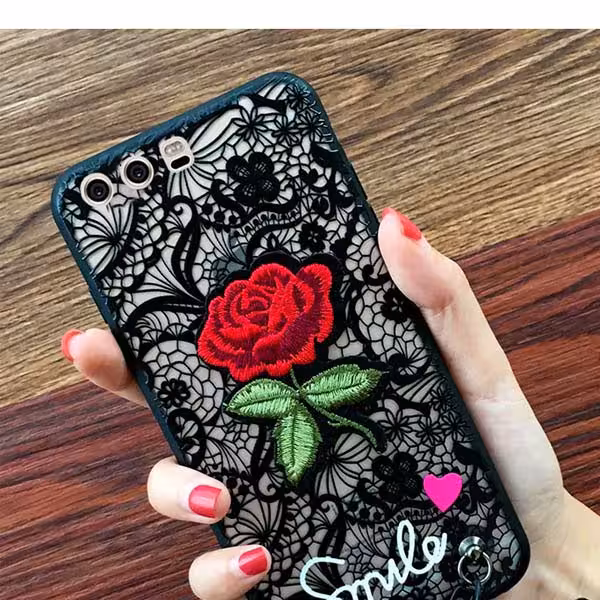 قاب طرح گل رز برجسته مناسب برای گوشی هوآوی P10