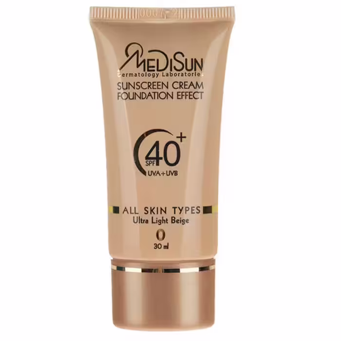کرم ضد آفتاب کد _0_ رنگ بژ خیلی روشن مدیسان SPF40 مناسب انواع پوست _ حجم 30 میلی لیتر