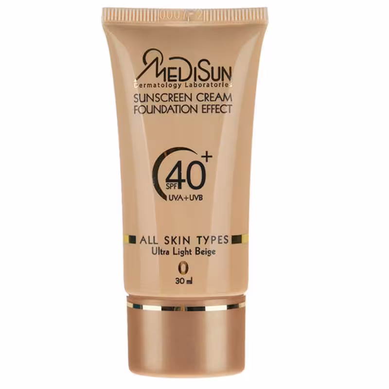 کرم ضد آفتاب کد _0_ رنگ بژ خیلی روشن مدیسان SPF40 مناسب انواع پوست _ حجم 30 میلی لیتر