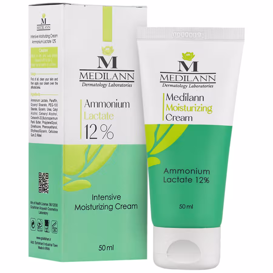 کرم مرطوب کننده آمونیوم لاکتات 12 درصد 50 میلی لیتر