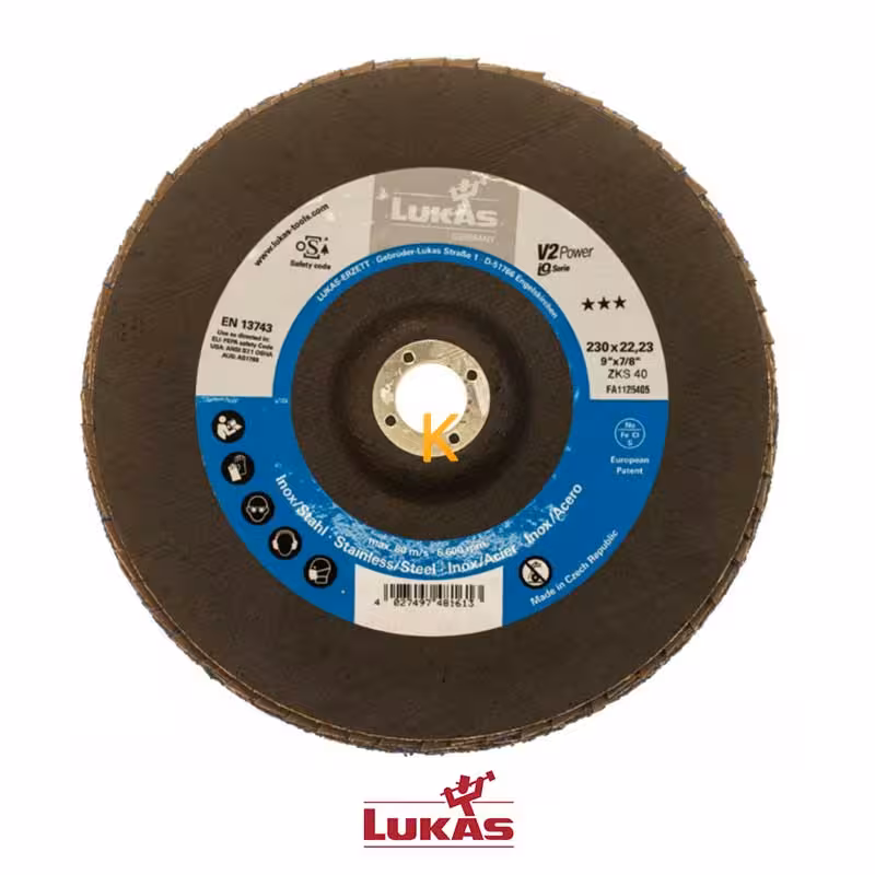 سنباده فلاپ دیسک مدل V2 POWER 230xZK40 لوکاس