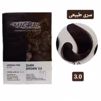 کیت رنگ مو بدون آمونیاک ماگرای قهوه ای تیره MAGRAY 30