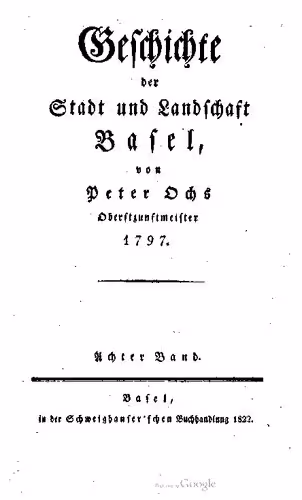 خرید و دانلود نسخه کامل کتاب Geschichte der Stadt und Landschaft Basel