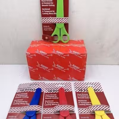 قیچی مدرسه ای خط کش دار غلاف ار