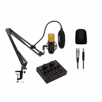 پکیج میکروفن و کارت صدا مدل v8