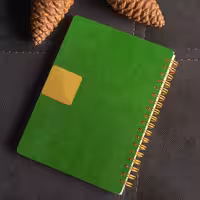 دفتر یادداشت طرح چرم سبز