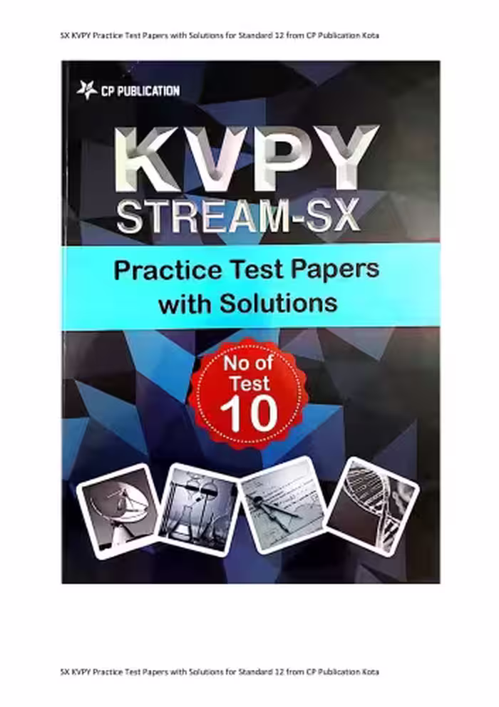 خرید و دانلود نسخه کامل کتاب SX KVPY Practice Test Papers with Solutions for Standard 12 from Career Point CP Publication Kota