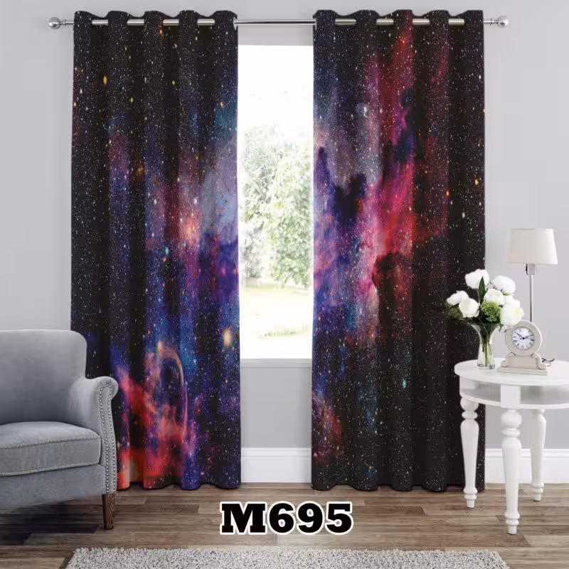 پرده سه بعدی طرح فضا