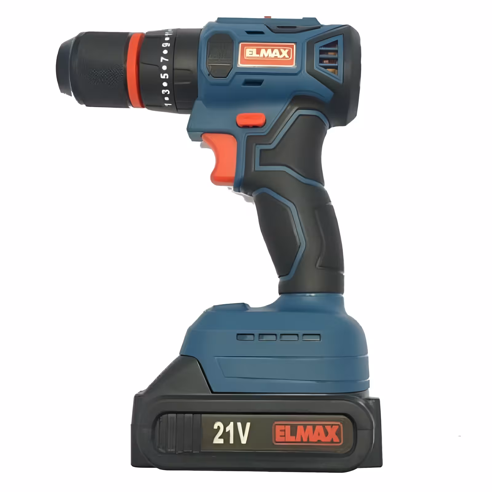 دریل شارژی 21 ولت 13 میلی‌متر دو دور چکشی براشلس المکس C.D 221