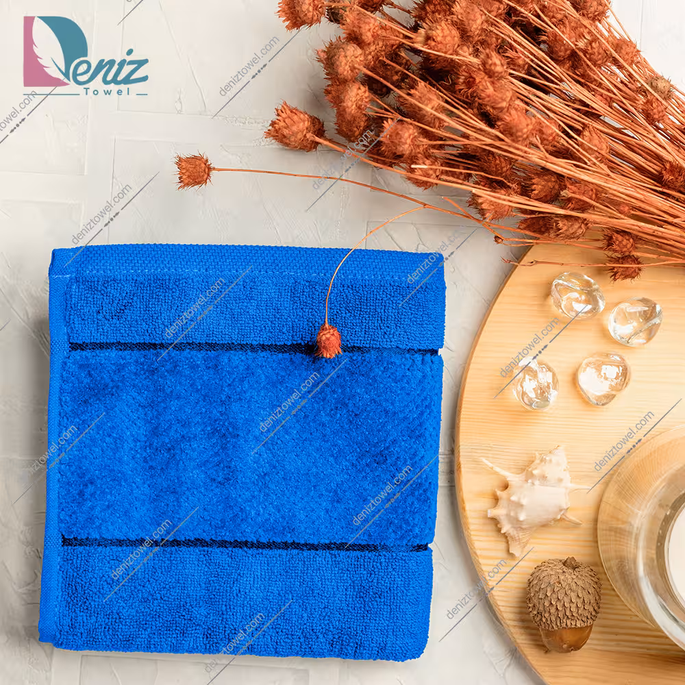 حوله دستی طرح ماکرو رنگ آبی