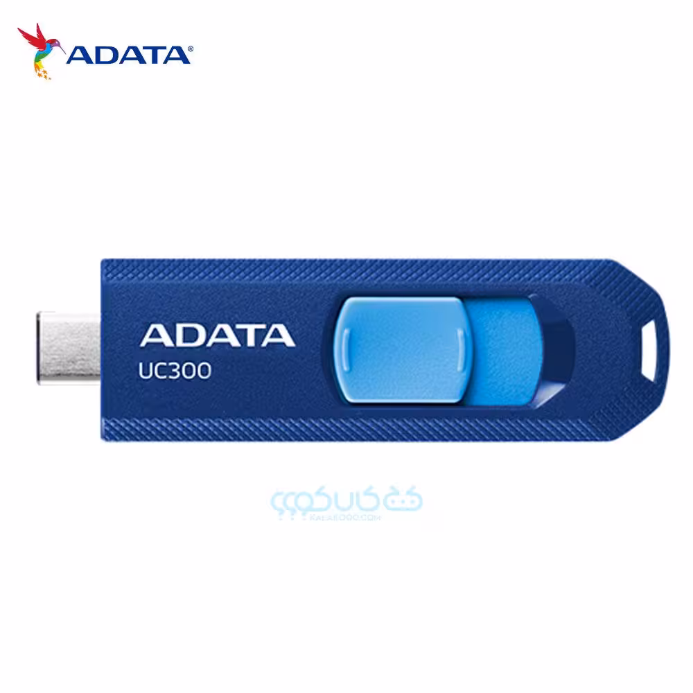 فلش مموری 128 گیگابیت با سوکت 3.2 USB-C ای دیتا UC300 آبی