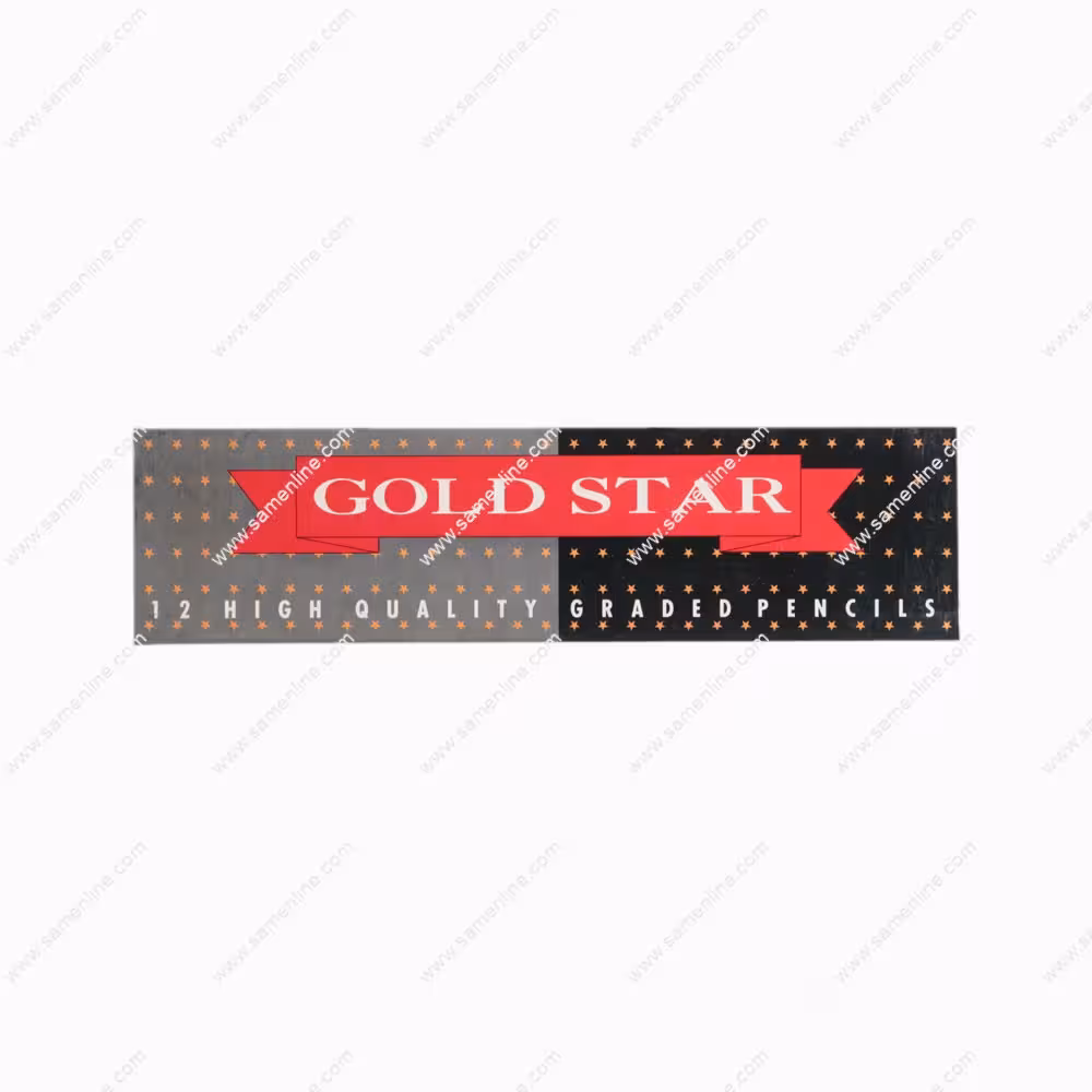 مداد طراحی کوه نور مدل GOLD STAR 1860 با درجه سختی 3B بسته 12 تایی