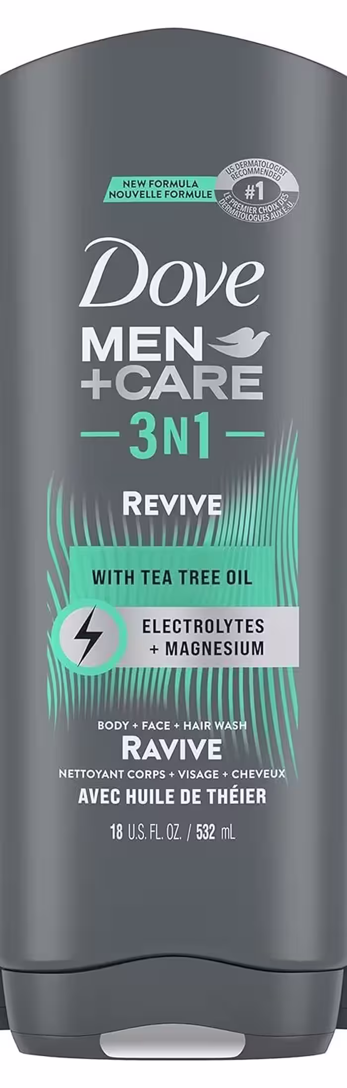 شامپو سر و بدن داو مدل Men Care 3N1 Revive حجم 532 میل آمریکایی