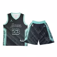 پیراهن شورت بسکتبالی لس آنجلس لیکرز مشکی فیروزه ای 2026