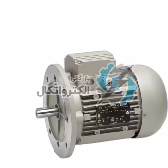 الکتروموتور سه فاز الکتروژن مدل 1500 دور 7.5hp B5-132fr