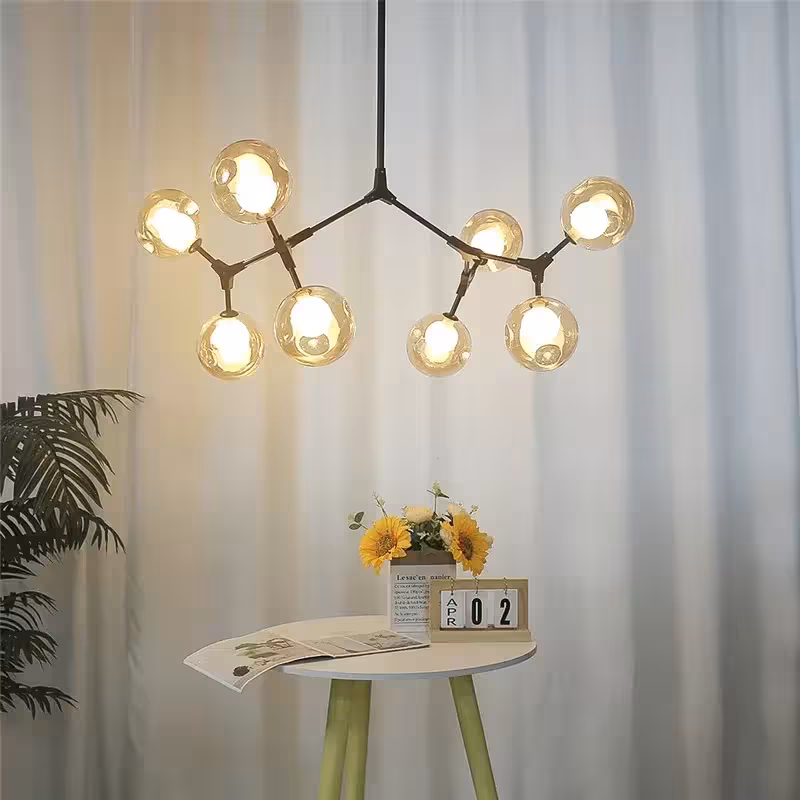 لوستر8 شعله مدرن رایکامدل  رباتی (کد ROS15)