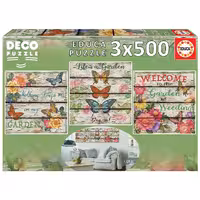 پازل 3×500 قطعه Educa طرح باغ روستایی