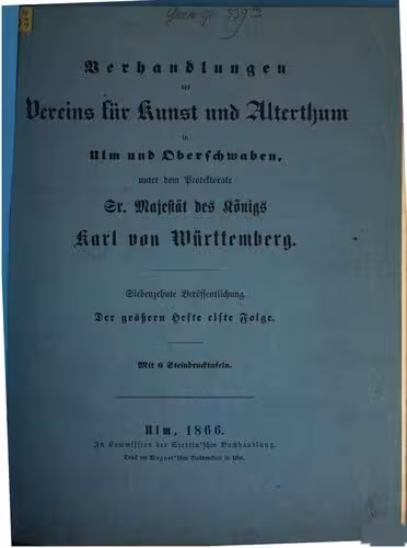 خرید و دانلود نسخه کامل کتاب Verhandlungen des Vereins für Kunst und Altertum in Ulm und Oberschwaben