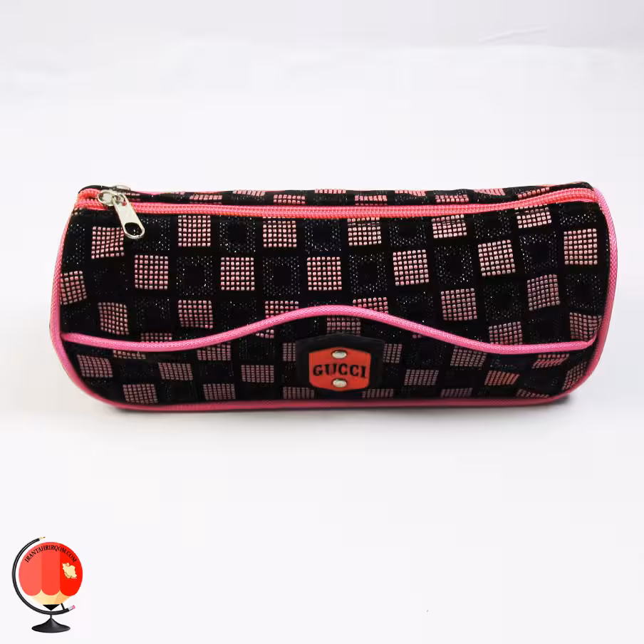 جامدادی اسپرت شطرنجی صورتی