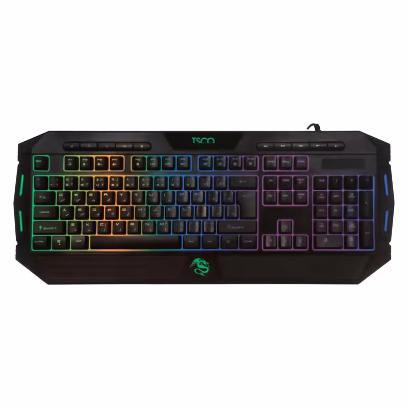 کیبورد گیمینگ تسکو مدل TK 8124، سوییچ ممبران، Full-Size، نورپردازی RGB LED | کالا مکس