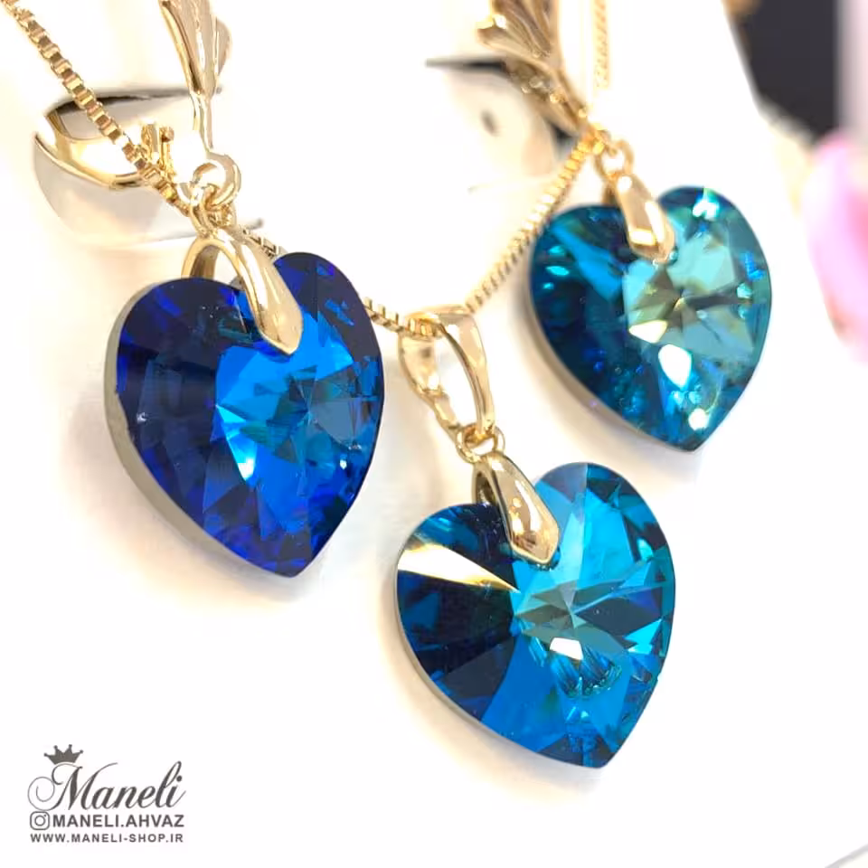 نیم ست سواروسکی قلب ژوپینگ mxp241