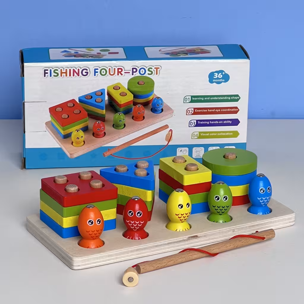 مونته سوری اشکال چوبی ماهیگیری 2 کاره کد 906