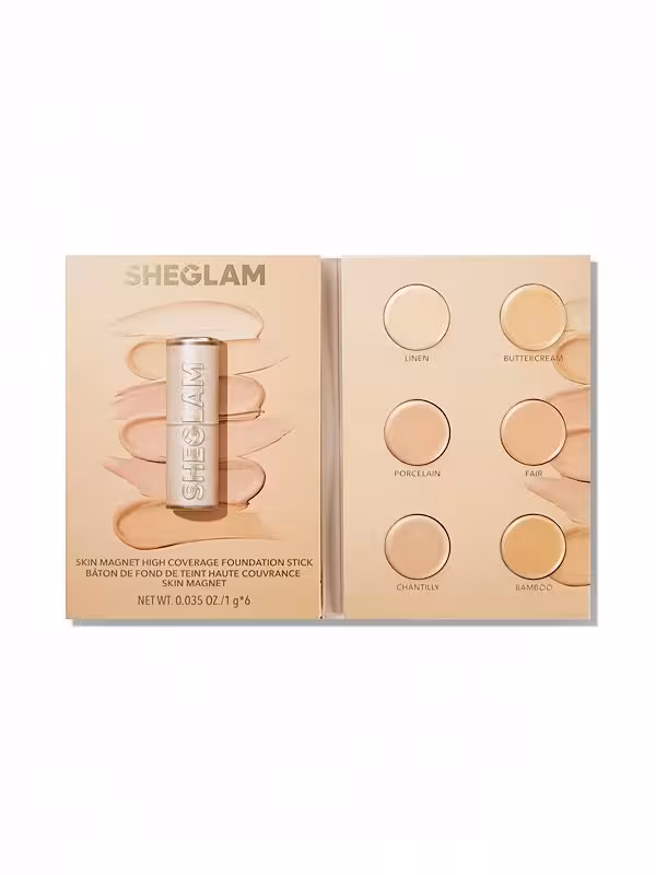 کرم پودر استیکی با پوشش بالا Skin Magnet – رنگ Light شیگلم SHEGLAM