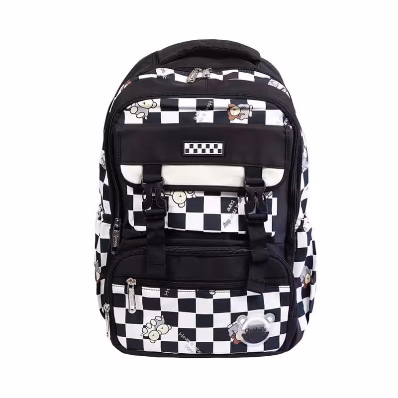 کوله پشتی مدرسه کریس بلا مدل چهارخونه 102702 | کالا مکس