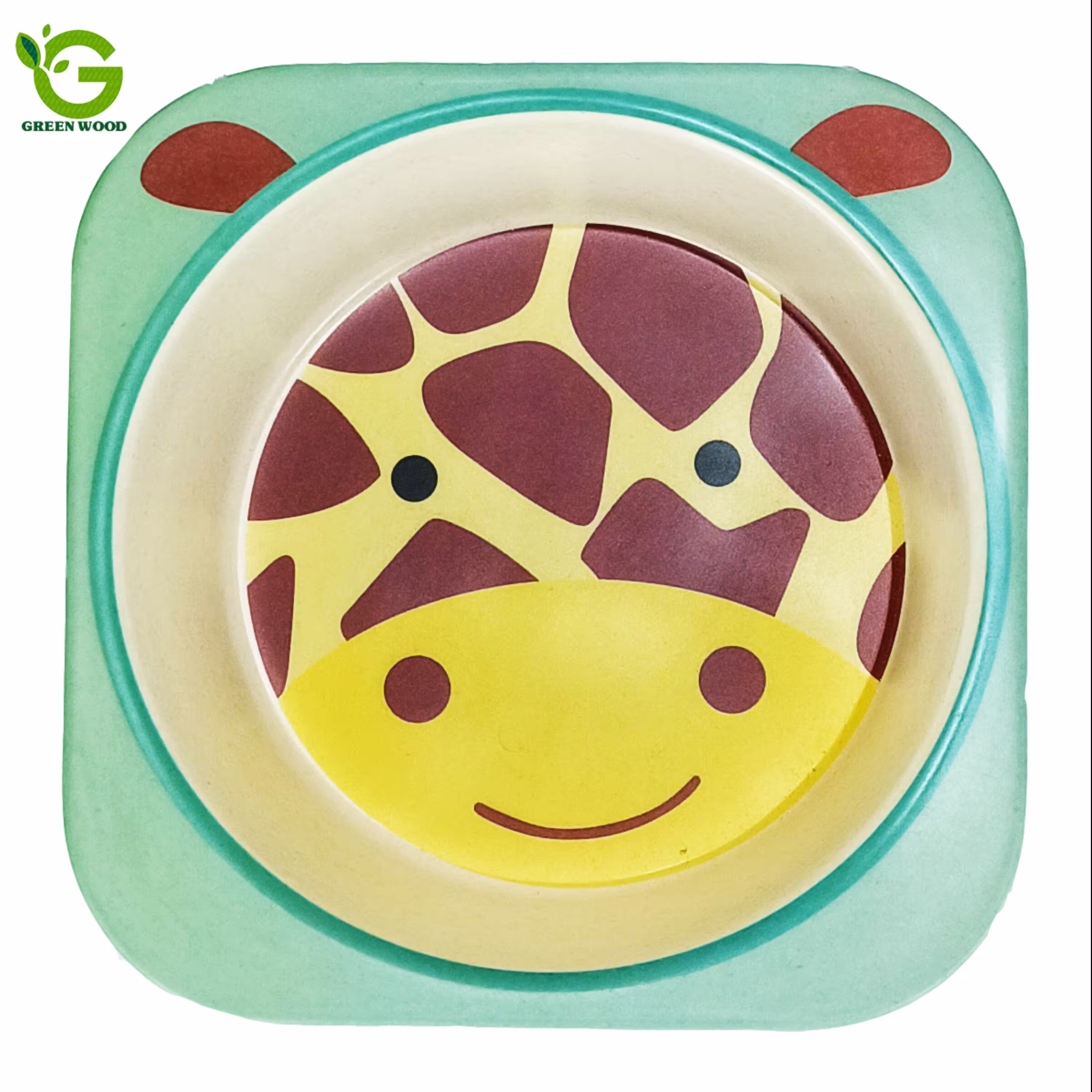 کاسه کودک بامبو فایبر (ظرف کودک) طرح زرافه کد Gw120301028