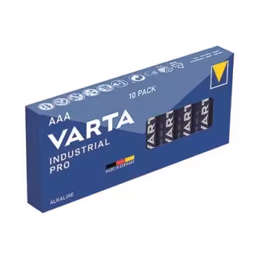 باتری نیم قلمی آلکالاین مارک وارتا VARTA مدل INDUSTRIAL PRO بسته ده تایی