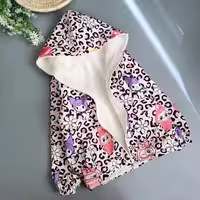 سویشرته خزدار دخترانه ضد آب طرح پلنگی کرومی لبوبو