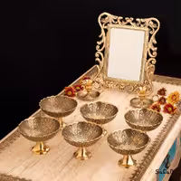 ست هفت سین برنجی طلایی کد 1112