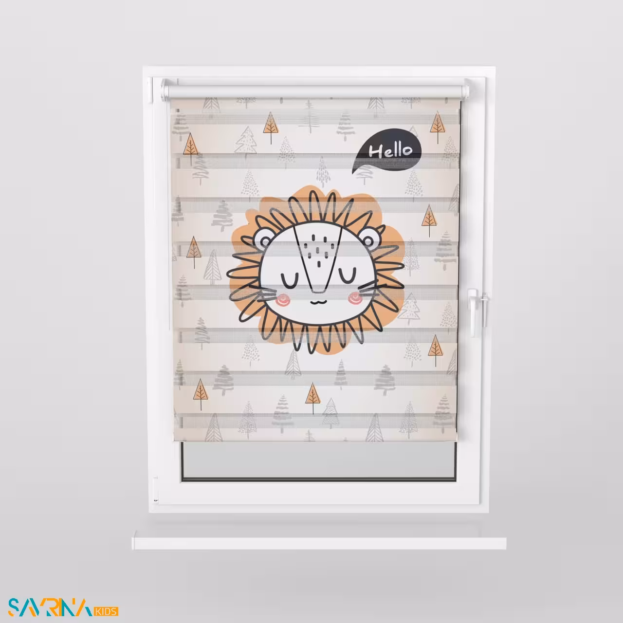 پرده زبرا بچگانه طرح قطار حیوانات کد A2745